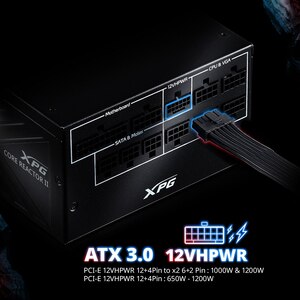 Sursa PC XPG Reactor II, 750W, 120mm, 80 Plus Gold, Full Modular Sursa PC XPG Reactor II, 750W, 120mm, 80 Plus Gold, Full Modular