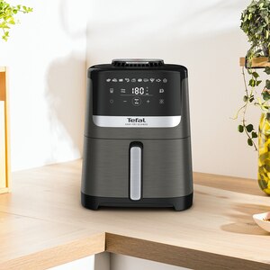 Friteuza cu aer cald TEFAL Easy Fry Silence EY551HE0, 1.5kg, 5l, 1670W, gri inchis-negru Friteuza cu aer cald TEFAL Easy Fry Silence EY551HE0, 1.5kg, 5l, 1670W, gri inchis-negru