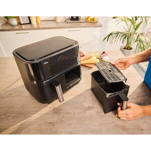 Friteuza cu aer cald dubla BRAUN TwinCook 3 TD3030IBK, 8l, 1.8kg, 2850W, negru-argintiu Friteuza cu aer cald dubla BRAUN TwinCook 3 TD3030IBK, 8l, 1.8kg, 2850W, negru-argintiu