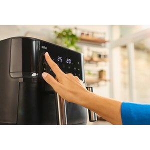 Friteuza cu aer cald dubla BRAUN TwinCook 3 TD3030IBK, 8l, 1.8kg, 2850W, negru-argintiu Friteuza cu aer cald dubla BRAUN TwinCook 3 TD3030IBK, 8l, 1.8kg, 2850W, negru-argintiu