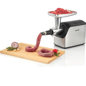 Masina de tocat carne GORENJE MG2202SXE, 2.2kg/min, 2200W, accesoriu carnati/biscuiti/suc de rosii, argintiu-negru Masina de tocat carne GORENJE MG2202SXE, 2.2kg/min, 2200W, accesoriu carnati/biscuiti/suc de rosii, argintiu-negru