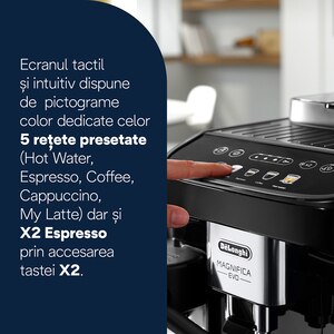 Espressor automat DELONGHI Magnifica Evo ECAM290.61.B, 1.8l, 1450W, 15 bar, negru Espressor automat DELONGHI Magnifica Evo ECAM290.61.B, 1.8l, 1450W, 15 bar, negru