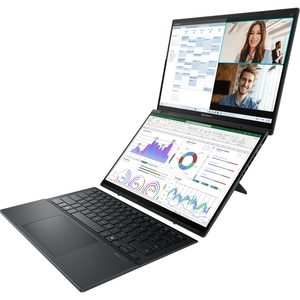 Laptop ASUS Zenbook Duo OLED UX8406CA-QL118X, Intel Core Ultra 7 255H pana la 5.1GHz, 14" Full HD Touch, 32GB, SSD 1TB, Intel Arc Graphics, Windows 11 Pro, Inkwell Gray Laptop ASUS Zenbook Duo OLED UX8406CA-QL118X, Intel Core Ultra 7 255H pana la 5.1GHz, 14" Full HD Touch, 32GB, SSD 1TB, Intel Arc Graphics, Windows 11 Pro, Inkwell Gray