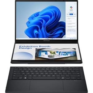 Laptop ASUS Zenbook Duo OLED UX8406CA-QL118X, Intel Core Ultra 7 255H pana la 5.1GHz, 14" Full HD Touch, 32GB, SSD 1TB, Intel Arc Graphics, Windows 11 Pro, Inkwell Gray Laptop ASUS Zenbook Duo OLED UX8406CA-QL118X, Intel Core Ultra 7 255H pana la 5.1GHz, 14" Full HD Touch, 32GB, SSD 1TB, Intel Arc Graphics, Windows 11 Pro, Inkwell Gray