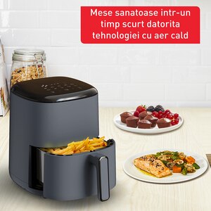 Friteuza cu aer cald TEFAL Easy Fry EY145B10, 1kg, 3l, 1300W, bleumarin-negru Friteuza cu aer cald TEFAL Easy Fry EY145B10, 1kg, 3l, 1300W, bleumarin-negru