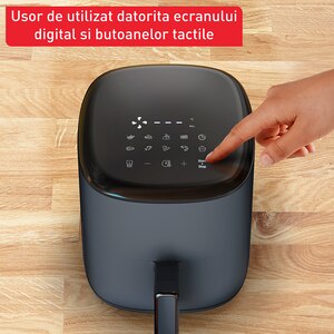 Friteuza cu aer cald TEFAL Easy Fry EY145B10, 1kg, 3l, 1300W, bleumarin-negru Friteuza cu aer cald TEFAL Easy Fry EY145B10, 1kg, 3l, 1300W, bleumarin-negru