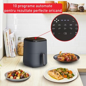 Friteuza cu aer cald TEFAL Easy Fry EY145B10, 1kg, 3l, 1300W, bleumarin-negru Friteuza cu aer cald TEFAL Easy Fry EY145B10, 1kg, 3l, 1300W, bleumarin-negru