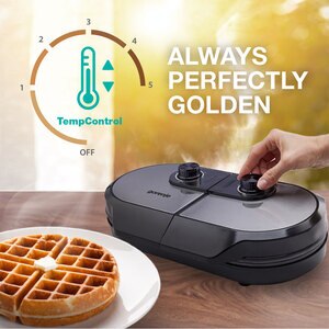 Aparat de facut waffe GORENJE WM1400SB, 1400W, argintiu-negru Aparat de facut waffe GORENJE WM1400SB, 1400W, argintiu-negru