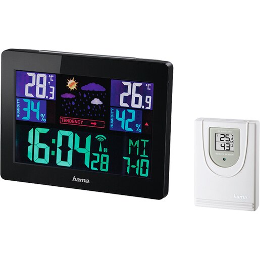Statie meteo HAMA Color EWS-1400, negru Statie meteo HAMA Color EWS-1400, negru