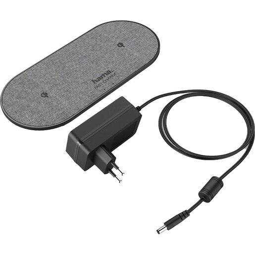 Incarcator wireless HAMA QI-FC10 DUO 188326, 10W, universal, QI, negru Incarcator wireless HAMA QI-FC10 DUO 188326, 10W, universal, QI, negru