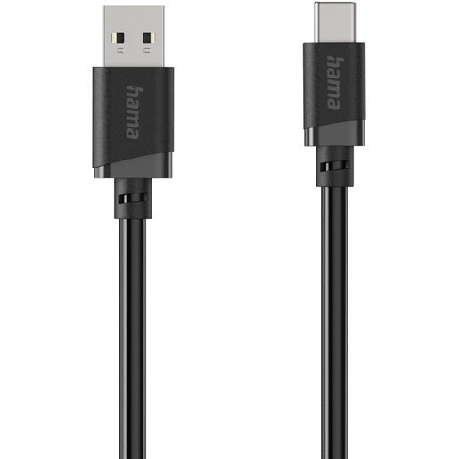 Cablu date HAMA 201814, USB-A - USB-C, 3m, negru Cablu date HAMA 201814, USB-A - USB-C, 3m, negru