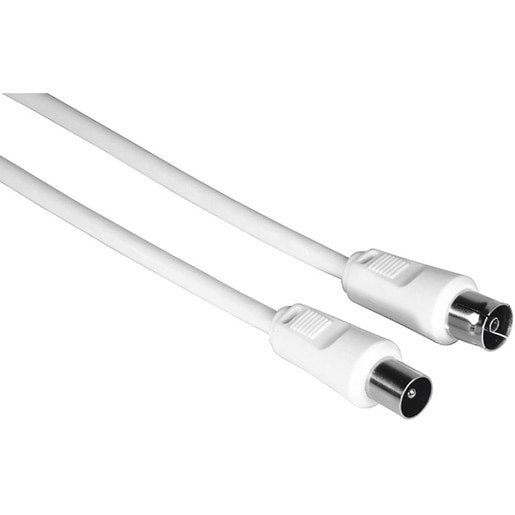 Cablu video Coaxial HAMA 205031, 10m, 75dB, alb Cablu video Coaxial HAMA 205031, 10m, 75dB, alb