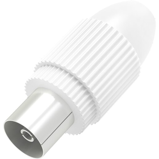 Mufa antena Coaxial Priza HAMA 205214, alb Mufa antena Coaxial Priza HAMA 205214, alb
