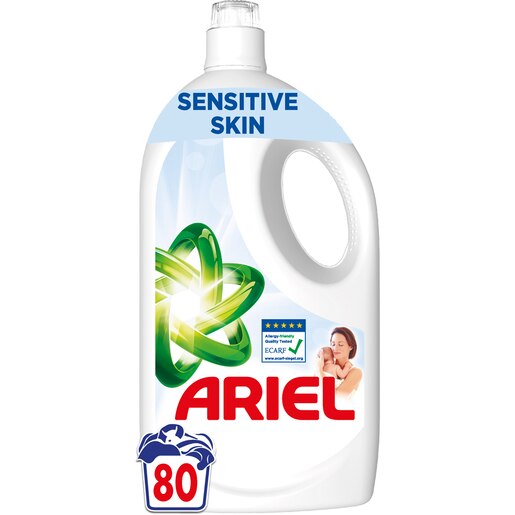 Detergent lichid ARIEL Sensitive, 3.6 l, 80 spalari Detergent lichid ARIEL Sensitive, 3.6 l, 80 spalari