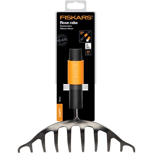 Grebla pentru trandafiri FISKARS QuikFit, otel, negru Grebla pentru trandafiri FISKARS QuikFit, otel, negru
