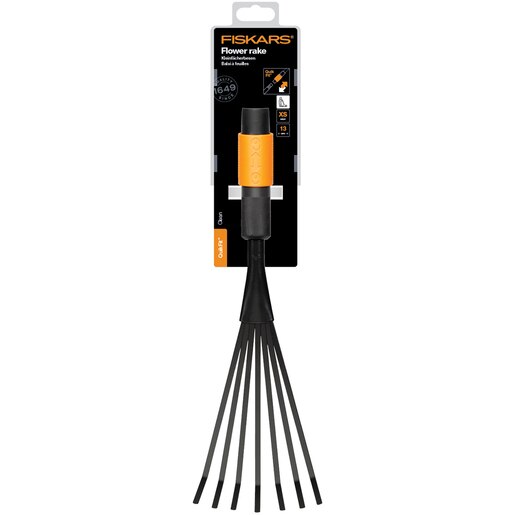 Grebla pentru flori FISKARS QuikFit, otel, negru Grebla pentru flori FISKARS QuikFit, otel, negru