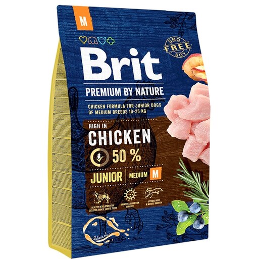 Hrana uscata pentru caini BRIT Premium by Nature, Junior, Pui, 3 kg Hrana uscata pentru caini BRIT Premium by Nature, Junior, Pui, 3 kg
