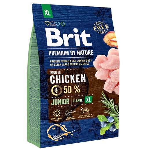 Hrana uscata pentru caini BRIT Premium by Nature Extra Large, Junior, Pui, 3 kg Hrana uscata pentru caini BRIT Premium by Nature Extra Large, Junior, Pui, 3 kg