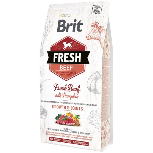 Hrana uscata pentru caini BRIT FRESH, Junior, Vita si Dovleac, 12 kg Hrana uscata pentru caini BRIT FRESH, Junior, Vita si Dovleac, 12 kg