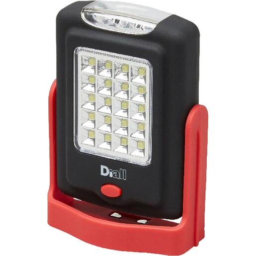 Lanterna LED cu functie dubla DIALL, 3 LED 14 lumeni si 20 LED 220 lumeni, IP20, 3xAAA, negru/rosu Lanterna LED cu functie dubla DIALL, 3 LED 14 lumeni si 20 LED 220 lumeni, IP20, 3xAAA, negru/rosu