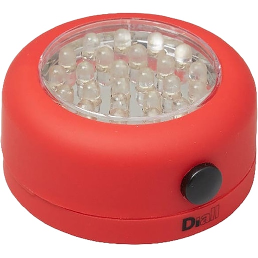 Spot LED magnetic cu carlig DIALL, 24 leduri, 68lm, IP20, rosu Spot LED magnetic cu carlig DIALL, 24 leduri, 68lm, IP20, rosu