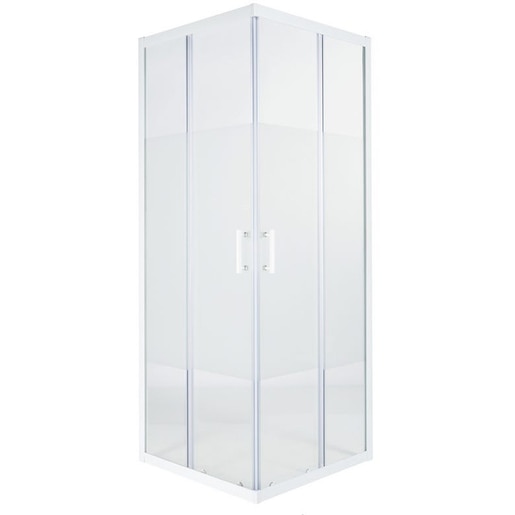 Cabina dus standard COOKE & LEWIS Onega, patrata, profil aluminiu, sticla opaca, 90 x 90 x 190 cm, alb Cabina dus standard COOKE & LEWIS Onega, patrata, profil aluminiu, sticla opaca, 90 x 90 x 190 cm, alb
