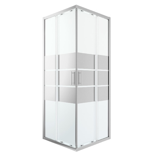 Cabina dus standard GoodHome Beloya, patrata, 80 x 80 x 195 cm, sticla oglinda, profil crom Cabina dus standard GoodHome Beloya, patrata, 80 x 80 x 195 cm, sticla oglinda, profil crom