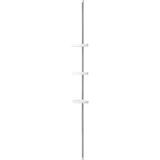 Bara pentru set de dus GOODHOME Koros, cu cosuri din plastic, 130-280 cm, argintiu-alb Bara pentru set de dus GOODHOME Koros, cu cosuri din plastic, 130-280 cm, argintiu-alb