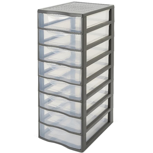 Organizator KONTOR, polipropilena, 36x26x68 cm, gri deschis Organizator KONTOR, polipropilena, 36x26x68 cm, gri deschis