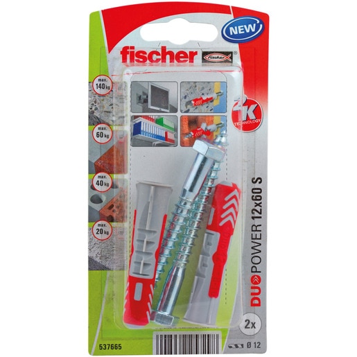 Set dibluri FISCHER DuoPower, 12 x 60mm, 2 bucati Set dibluri FISCHER DuoPower, 12 x 60mm, 2 bucati