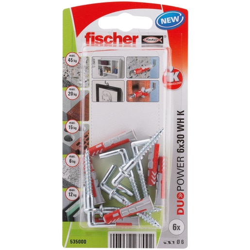 Set dibluri FISCHER DuoPower, 6 x 30mm, 6 bucati Set dibluri FISCHER DuoPower, 6 x 30mm, 6 bucati