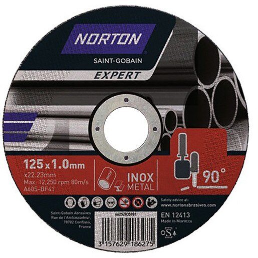 Disc debitare polizor NORTON Expert, 125 x 1.0 x 22.23 mm, oxid de aluminiu, maro Disc debitare polizor NORTON Expert, 125 x 1.0 x 22.23 mm, oxid de aluminiu, maro