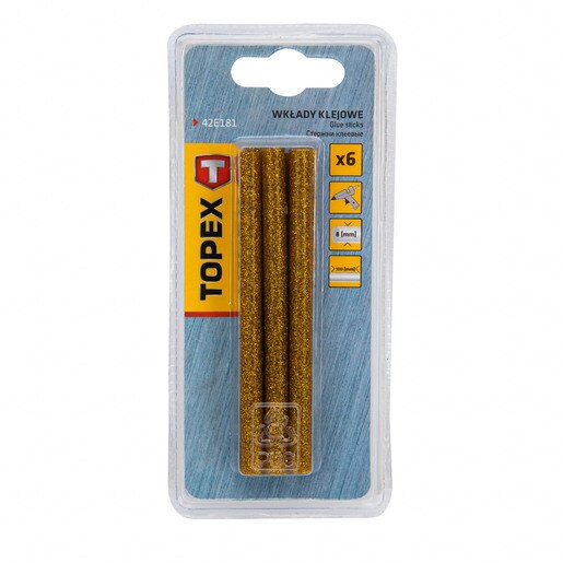 Batoane pentru aparat de lipit Topex, aurii, diametru 8 mm Batoane pentru aparat de lipit Topex, aurii, diametru 8 mm