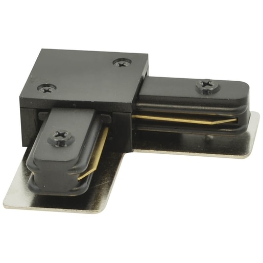 Conector in forma de L HOROZ, 1 circuit, 7 x 2 x 7 cm, IP20, aluminiu/plastic, negru Conector in forma de L HOROZ, 1 circuit, 7 x 2 x 7 cm, IP20, aluminiu/plastic, negru