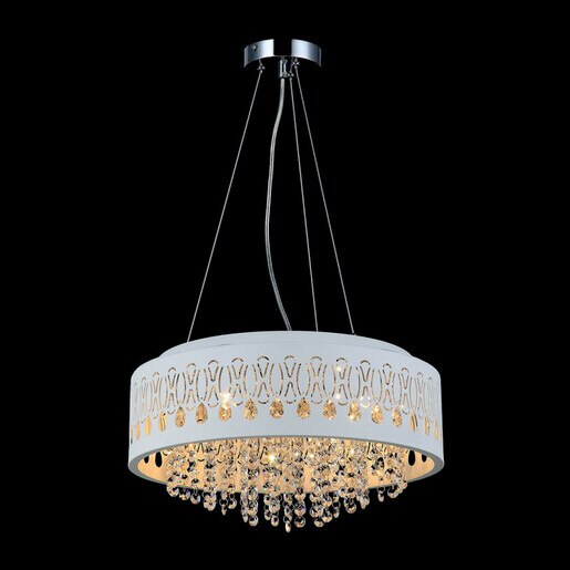 Lustra, alb/transparent, 4 x 40 W Italux Doris Lustra, alb/transparent, 4 x 40 W Italux Doris