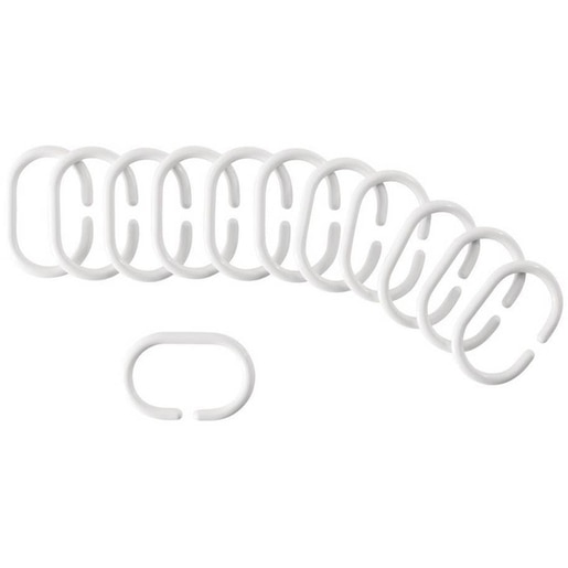 Set 12 inele perdea dus Cooke & Lewis, plastic, transparent Set 12 inele perdea dus Cooke & Lewis, plastic, transparent