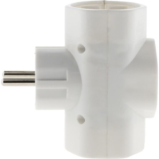 Adaptor priza OPP1, 3 prize, alb Adaptor priza OPP1, 3 prize, alb
