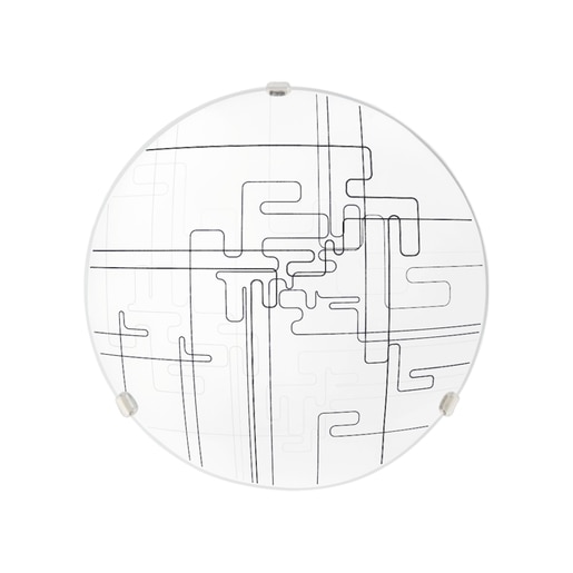 Plafoniera KLAUSEN Tetrix 30 LY-6069, E27, 15W, IP20, alb-negru Plafoniera KLAUSEN Tetrix 30 LY-6069, E27, 15W, IP20, alb-negru
