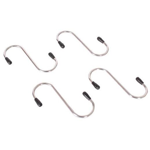 Set carlige, 74 mm, metal, argintiu Set carlige, 74 mm, metal, argintiu