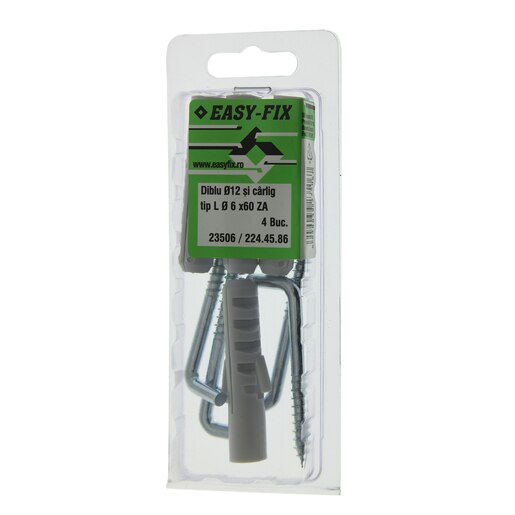Diblu cu surub SEA, 12 x 60mm, 4buc Diblu cu surub SEA, 12 x 60mm, 4buc