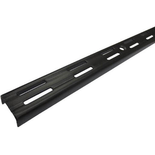 Vergea cu fante duble FORM, otel, 50 x 2.6 x 12 cm, negru mat Vergea cu fante duble FORM, otel, 50 x 2.6 x 12 cm, negru mat