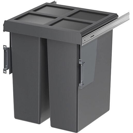 Cos de gunoi GOODHOME 101049003, incorporabil, 3 compartimente, 64l, plastic, gri Cos de gunoi GOODHOME 101049003, incorporabil, 3 compartimente, 64l, plastic, gri