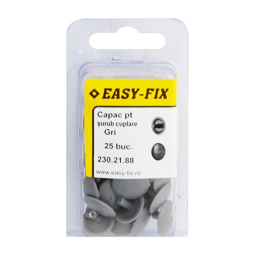 Capac plastic cu pin pentru surub de cuplare SEA, gri, 25 buc Capac plastic cu pin pentru surub de cuplare SEA, gri, 25 buc