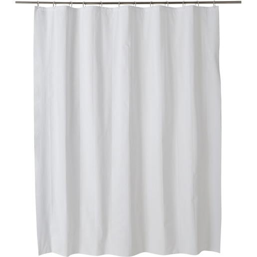 Perdea dus Drina GoodHome, poliester, 180x200 cm, alb Perdea dus Drina GoodHome, poliester, 180x200 cm, alb