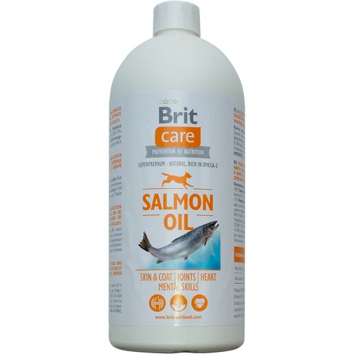 Ulei de somon pentru caini Brit Care, 1000 ml Ulei de somon pentru caini Brit Care, 1000 ml