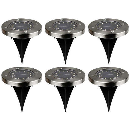 Set 6 lampi solare LED, 0.04 W, IP65, metal, argintiu Set 6 lampi solare LED, 0.04 W, IP65, metal, argintiu