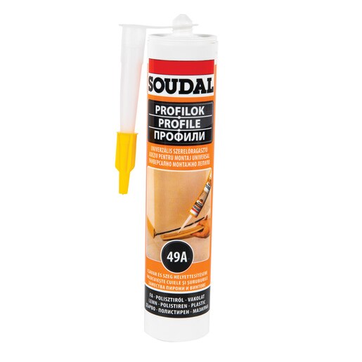 Adeziv pentru cauciuc SOUDAL SBR 49A, 280 ml Adeziv pentru cauciuc SOUDAL SBR 49A, 280 ml