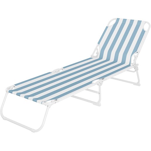 Sezlong gradina Curacao, otel, 183 x 57.5 x 79 cm, albastru Sezlong gradina Curacao, otel, 183 x 57.5 x 79 cm, albastru