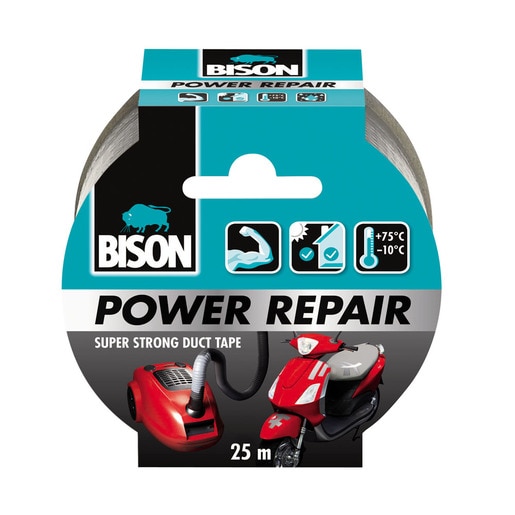Banda adeziva texturata Bison, 50 mm x 25 m, gri Banda adeziva texturata Bison, 50 mm x 25 m, gri