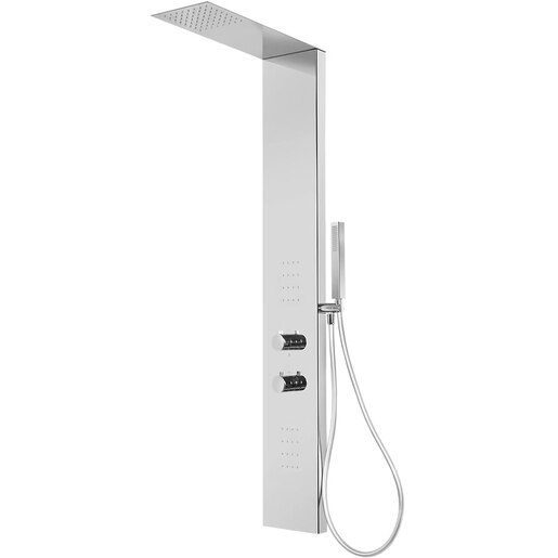 Panel de dus GOODHOME Abala, termostat, hidromasaj, crom Panel de dus GOODHOME Abala, termostat, hidromasaj, crom
